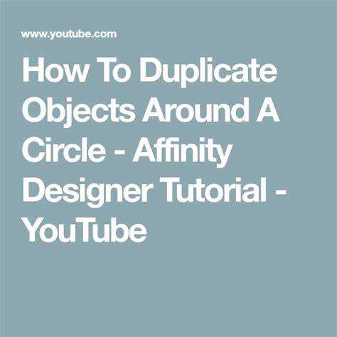 Duplicate Objects Around A Circle In Affinity Designer