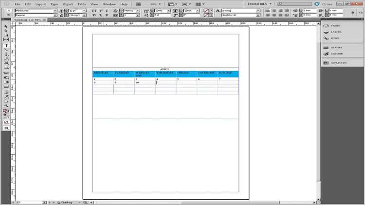 How to Create a Calendar Template in InDesign