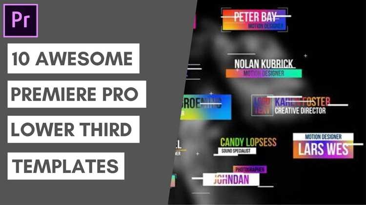 How to Create Custom Premiere Pro Lower Thirds