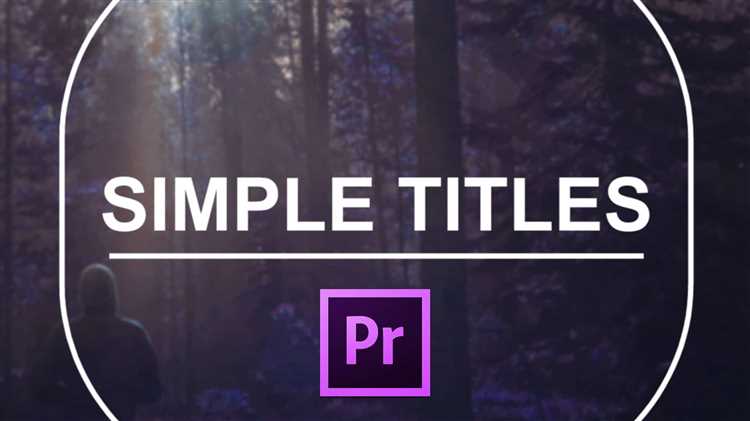 How to Create Title Templates in Premiere Pro CC