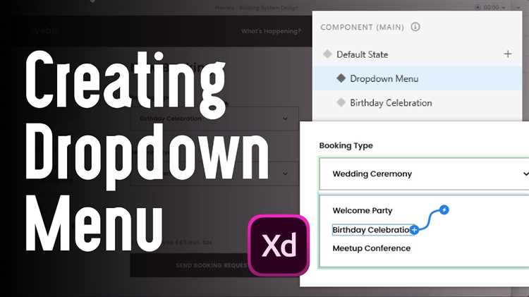 How to Design the Adobe XD Drop Down Menu