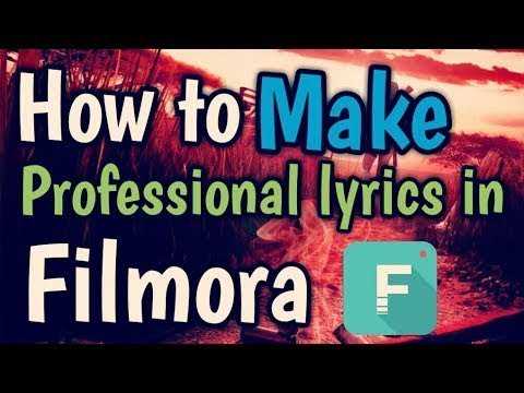 How to Make a Lyrics Music Video in Filmora