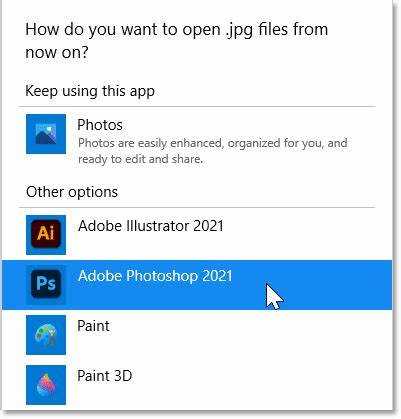 Make Photoshop Your Default Image Editor in Windows 11